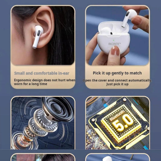 Sony Wireless Bluetooth Earbuds, Immersive 3D Spatial Sound, Noise - Canceling, Lightweight Design, Long Battery, for Music