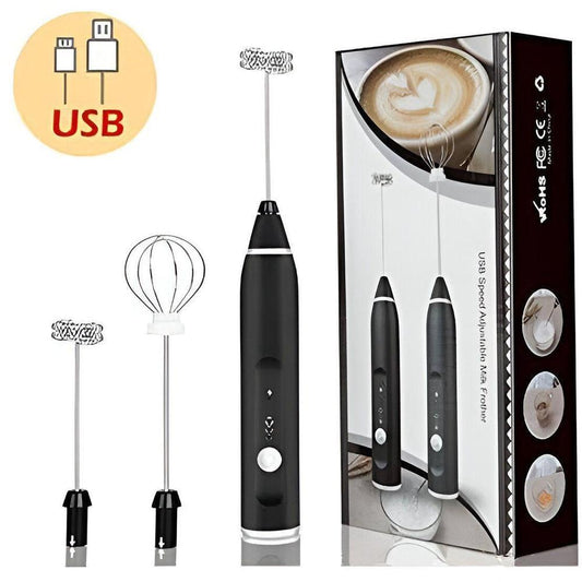 USB Rechargeable Electric Milk Frother & Coffee Mixer